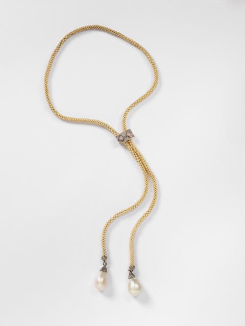 
    Ca. 1920.A German 14k gold, silver and Oriental pearl sautoir., Auction 1048, Lot 343
