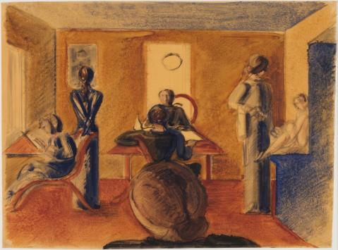 
    
            
                    Oskar Schlemmer - Raum mit sieben Figuren
                
        
